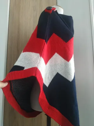 Capa/Poncho Punto Lana Merino 2 en 1 Talla S