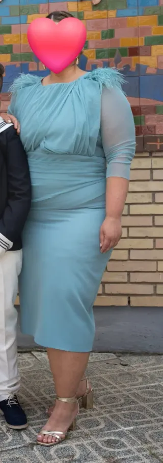 Vestido fiesta azul talla 54