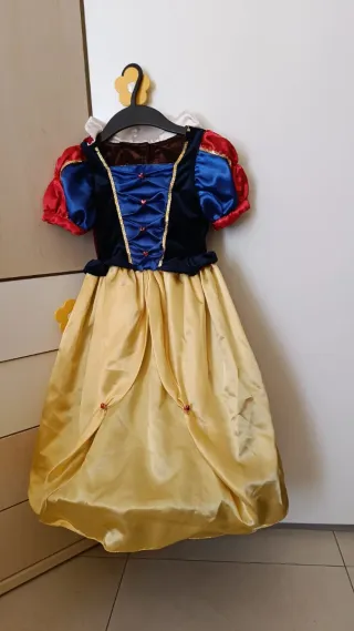 Vestito Carnevale Biancaneve Contadina Double Face