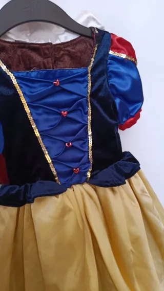Vestito Carnevale Biancaneve Contadina Double Face