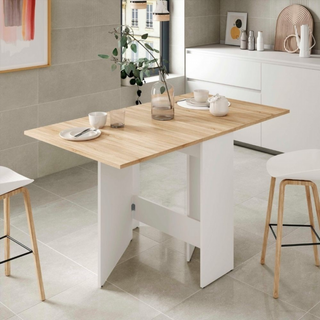 Mesa Auxiliar Con Alas Abatibles. Blanco Artik/Ro