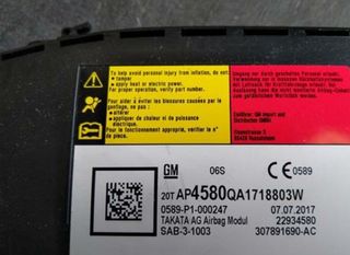 Airbag lateral 22934580 opel insignia 130684