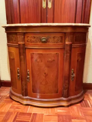 APARADOR / CONSOLA ANTIGUA LUIS XVI DE MÁRMOL