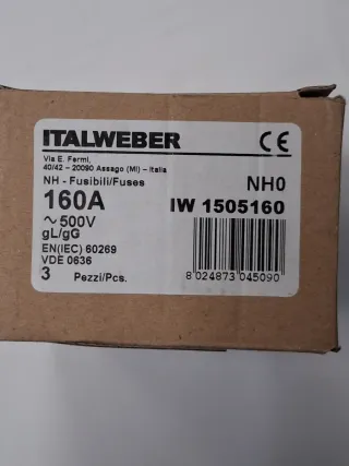 ITALWEBER Fusibili NH0 160A ~500V