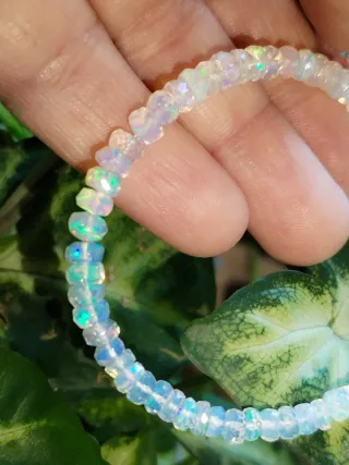 Pulsera Ópalo Auténtico Cierre Plata de ley