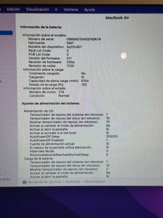 MacBook Air 13 2015 8GB RAM Plata