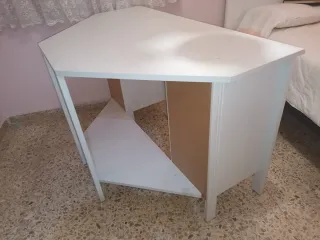 Mesa escritorio esquinera blanca