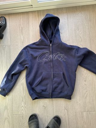 Sudadera Corteiz cremallera azul oscuro