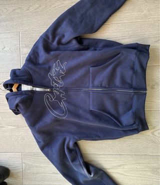 Sudadera Corteiz cremallera azul oscuro