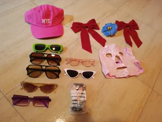 Lote 7 gafas mujer y accesorios variados