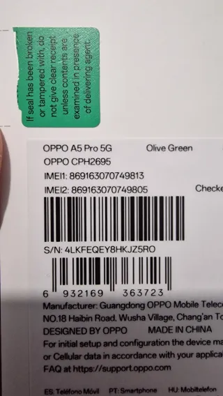 Oppo A5 Pro 5G Verde