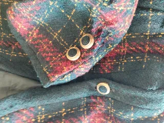 Blazer cuadros verde y rojo mujer