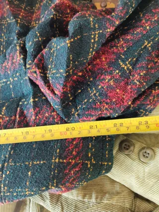 Blazer cuadros verde y rojo mujer