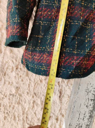 Blazer cuadros verde y rojo mujer