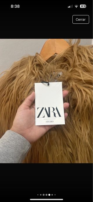 Abrigo largo efecto pelo Zara Studio € NEGOCIABLE