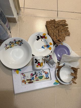 Vajilla Porcelana Disney Mickey y Amigos