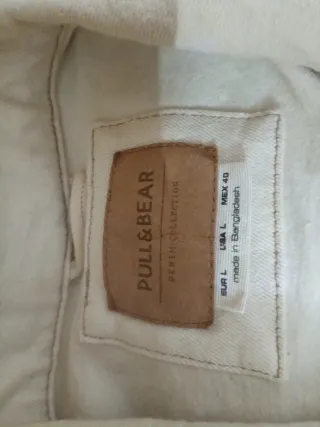 Cazadora vaquera Pull&Bear beige Talla L