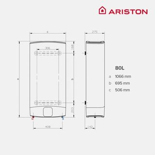 Termo Eléctrico Ariston Velis Wifi 80L