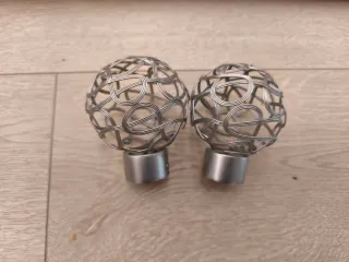 Barras, topes y anclajes cortina acero cepillado