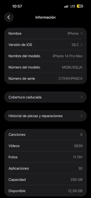 iPhone 14 Pro Max 256 GB Negro