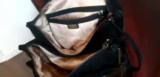 Borsa Giorgio Armani nera con frange