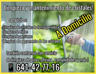 Limpieza y mantenimiento de cristales a domicilio