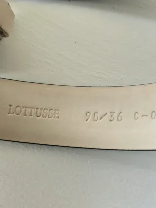 Cinturón Lotusse Piel Marrón Hebilla Metálica