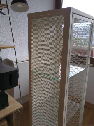 Vitrina Ikea Blanca Metal Cristal