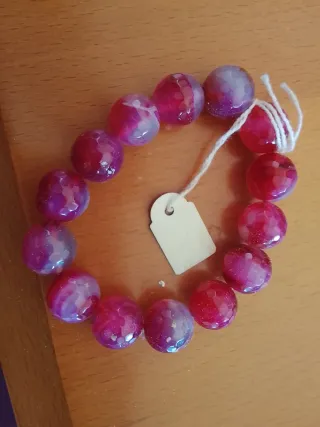 Collana donna rosa e viola più braccialetto