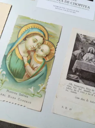 Lote de 20 estampas religiosas antiguas