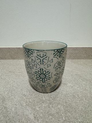 Tetera y 4 tazas de cerámica