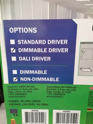 Panel LED 59x59cm Samsung 40W 4400 Lúmenes