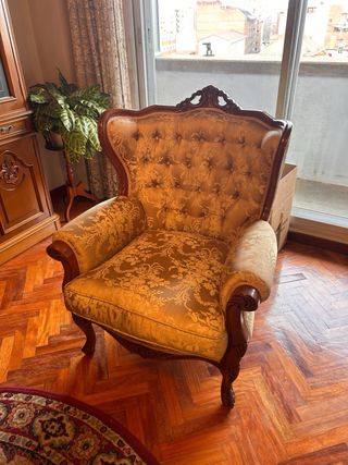 Tresillo sofá y 2 sillones vintage