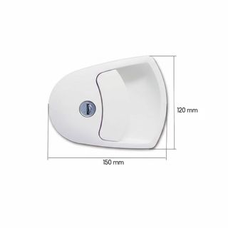 Cerradura 1125 Completa Blanca – Puertas Caravana