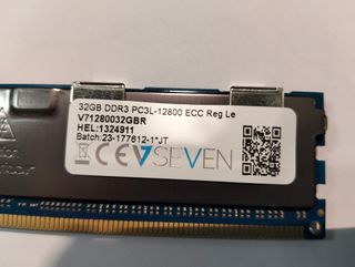Memoria RAM 64GB DDR3 1600MHz PC3-12800 2x32GB CL11 RAM V7