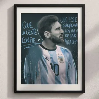 Lámina Decorativa Messi - ilustración Messi