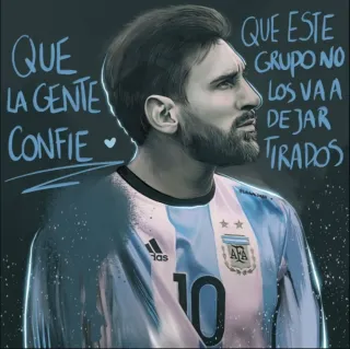 Lámina Decorativa Messi - ilustración Messi