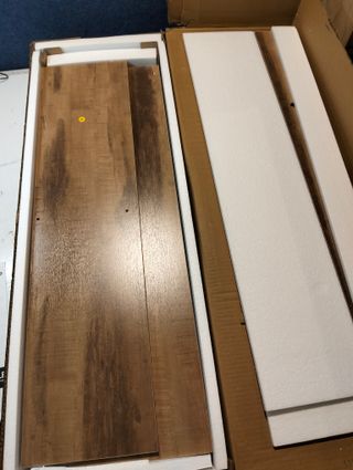 Tavolo consolle industriale con 2 cassetti in acciaio Vasagle LNT015W01