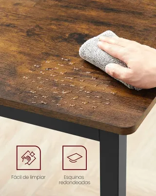 Mesa comedor industrial 110x70 cm 4 personas VASAGLE KDT081B01