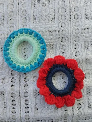2 Scrunchies per capelli fatti a mano