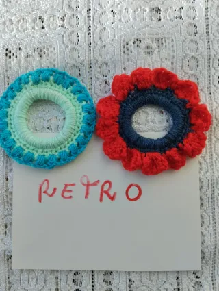 2 Scrunchies per capelli fatti a mano