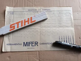 Hoja catálogo de gubias Mifer.