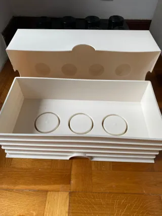 Cajones de Almacenamiento LEGO Blanco y Negro.