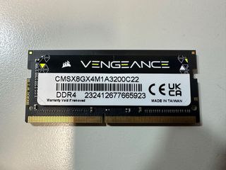 Memoria RAM 8GB DDR4 Vengeance SODIMM 3200MH