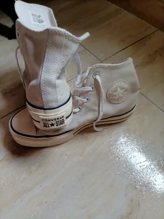 Bambas Converse Beige/Blanco Talla 38