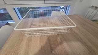 Cesta organizadora metálica blanca Ikea