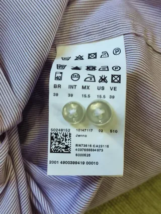 Camicia Hugo Boss XL Righe Rosa