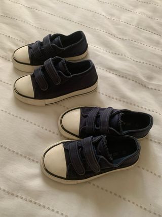 Zapatillas gemelos lona niño Talla 27