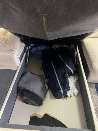 Sofá chaise longue beige 3 plazas (3m) extensible