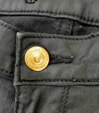 Jeans ZARA Mujer Negro Efecto Piel Talla S